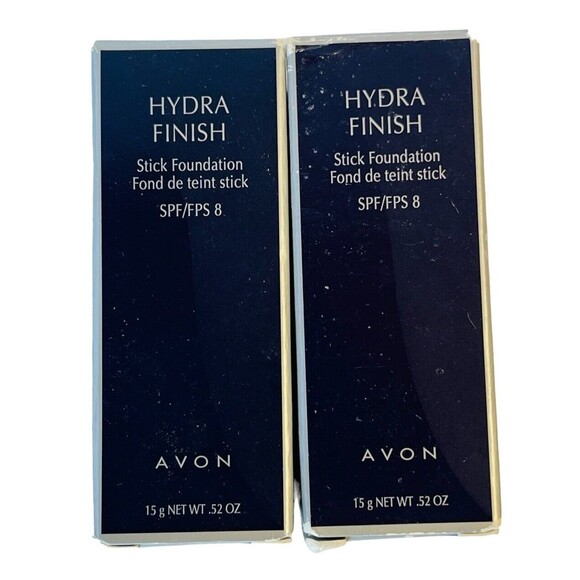 Avon Hydra Finish Stick Foundation SPF8 Set of 2 Honey Beige C2 5g NEW Old Stock - Picture 1 of 4